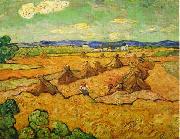Wheatfield with sheaves and reapers Vincent Van Gogh